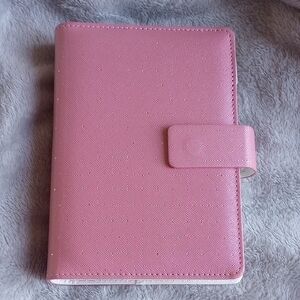 Pink Sparkle A6 Binder With Magnet Closure